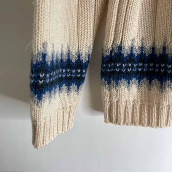 Vintage Womens Lands Full Zip Sweater Jacket 100% Nordic Wool Size Small - Picture 4 of 10